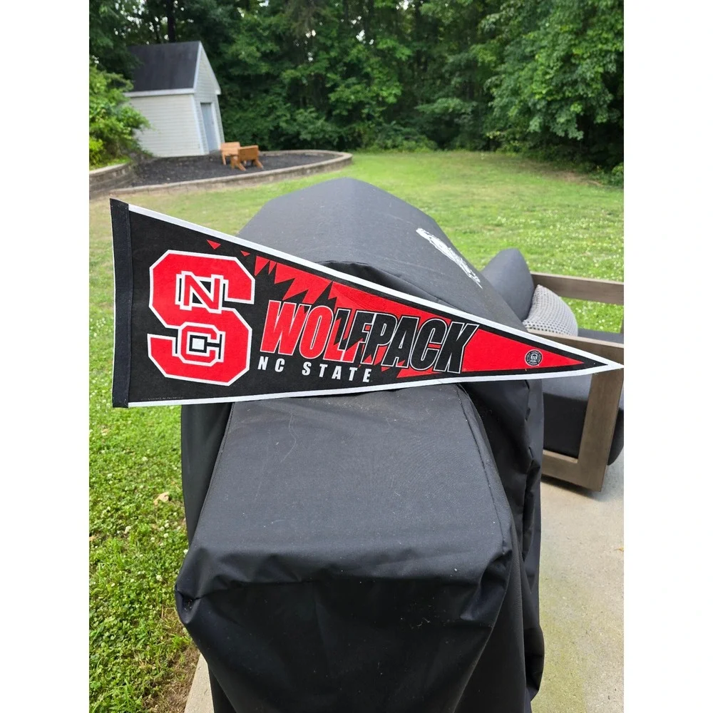 NC State Wolfpack Felt‎ Pennant NC State University Block S Logo Red Black 12x30
